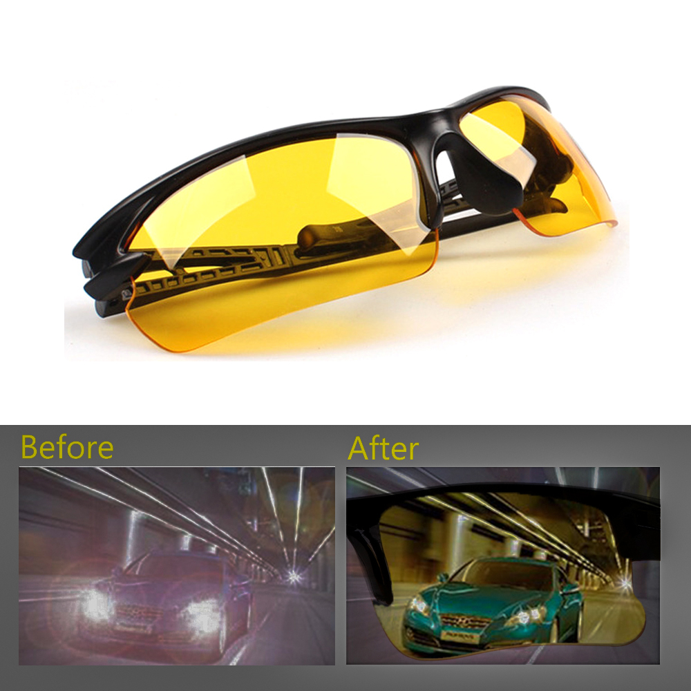 Night Vision Drivers Goggles Interior Accessory Protective Gears Sunglasses Night-Vision Glasses Anti Glare Car Driving Glasses
