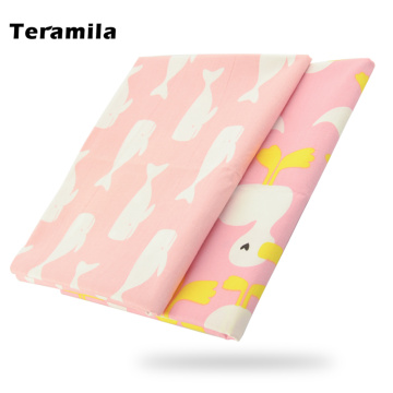 Teramila Cartoon Pictures Printing Patchwork Needlework Craft Twill Cotton Organic Fabrics for Needlework Sewing Cloth Tissue