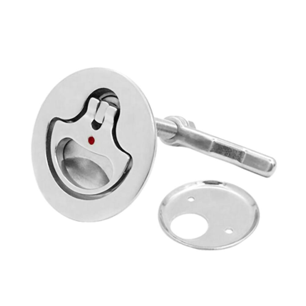 Polished Marine Boat Cam Latch 316 Stainless Steel Hatch Pull W Turning Lock Lift Handle Boat Parts Accessories
