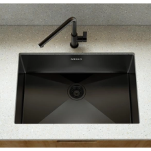 Black Kitchen Manual Single Sink