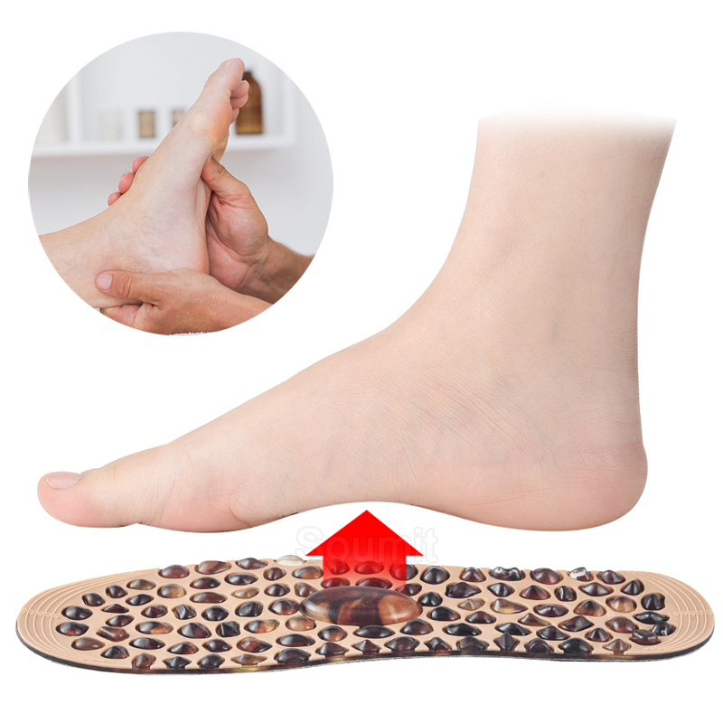 Soumit Cobblestone Massage Insoles for Men Women Soft Rubber Therapy Acupressure Foot Pad Weight Lose Shoes Insert Feet Insole