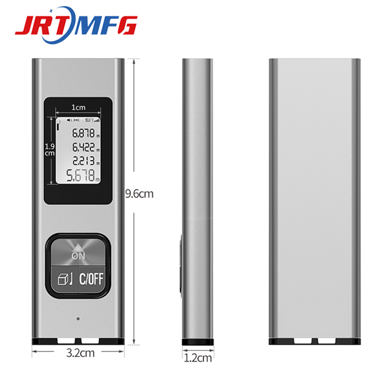 JRTMFG New Laser Rangefinder Digital Mini USB Aluminum Alloy Materia Industry Household Dual Use Laser Tape Laser Distance Meter