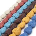 Handmade multi-color volcanic stone love beads string