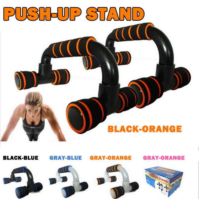 2pcs H I-shaped ABS Fitness Push Up Bar Push-Ups Stands Bars Tool Fitness Chest Training Exercise Sponge Hand Grip Trainer New