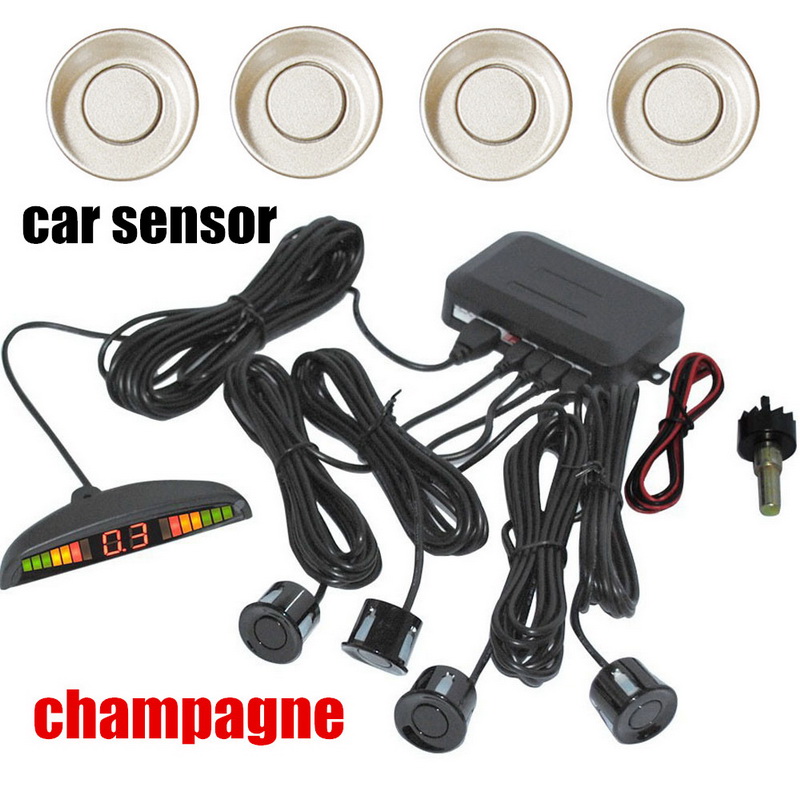 facroty price LED DisplayCar Parking Sensor Monitor Auto Reverse Backup Radar Detector 4 Sensors Buzzer 8 Colors for option