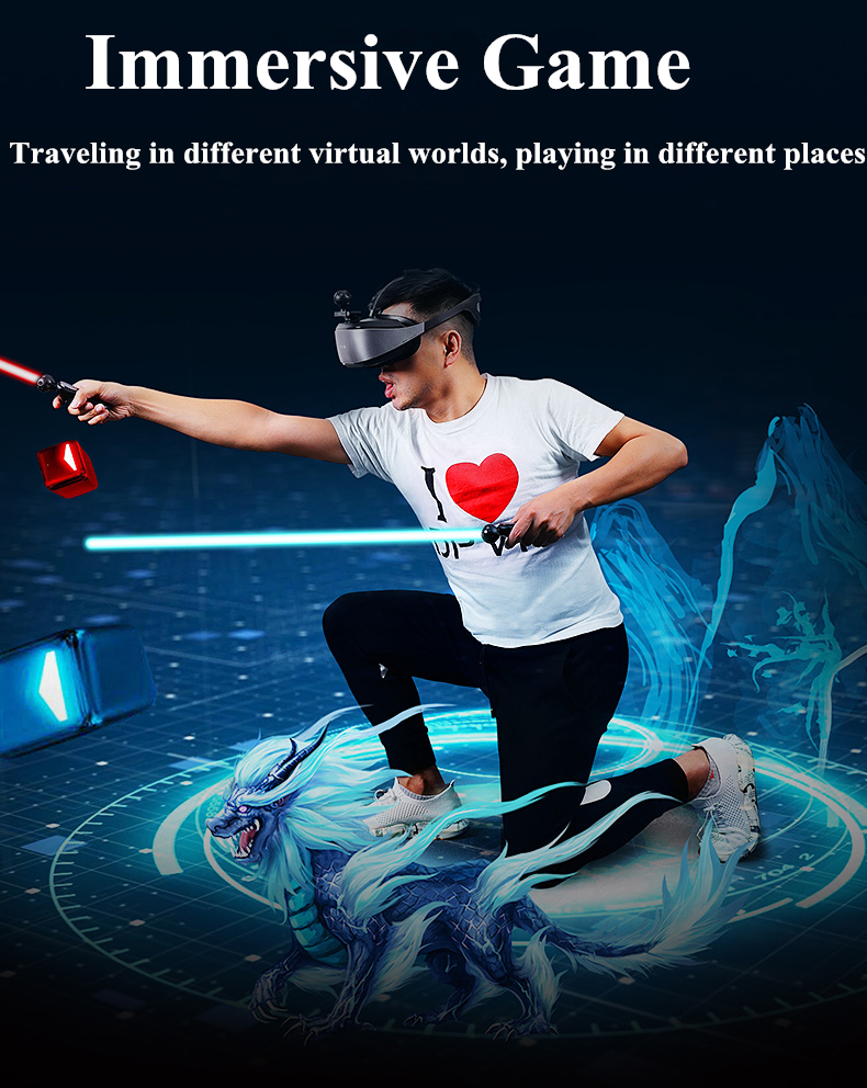 DeePoon PRO E3 4K VR Headset 3D Theater Goggles,Resolution 3840*2160 FHD Screen Virtual Reality System Combine with NOLO CV1