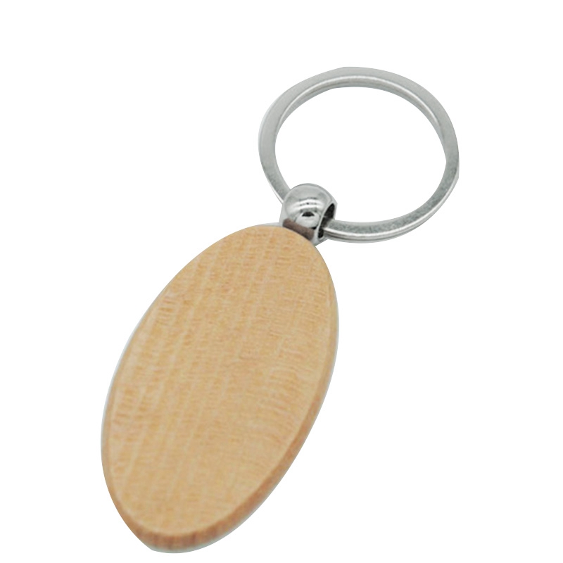 40 Pcs Blank Wooden Key Chain DIY Wood Keychains Key Tags Gifts Yellow,20 Pcs Oval & 20 Pcs Rectangle
