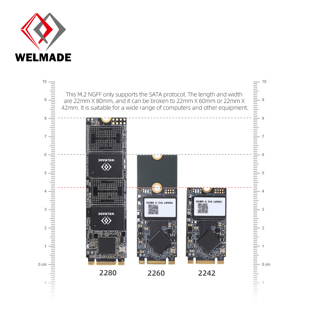 WELMADE SSD M2 128gb 256gb 512gb 1tb 2tb M.2 SSD sata NGFF 2280 internal hard drive for Laptop hard disk 128gb