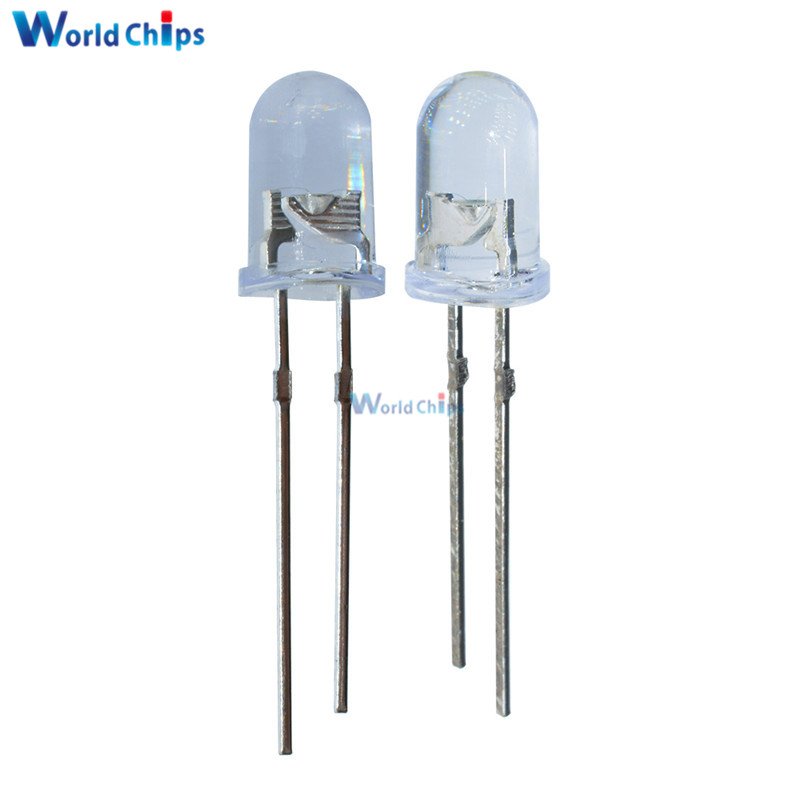 100PCS 5mm Round White Water Clear LED Light Diodes Kit Lamp 1.8V-3.4V High Power Supper Bright Bulb