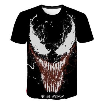 2020 new men's 3D T-shirt summer fashion printing venom short sleeve T-shirt round neck quick-drying casual T-shirt hip-hop top