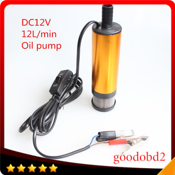 Oil pump 12V DC for Diesel Fuel Water Oil Car Camping Fishing Submersible Transfer Vortex Pump Hand Air Pumps with swich 12L/MIN