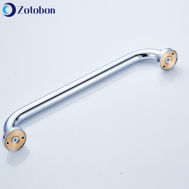 ZOTOBON Brass Chrome Grab Rails 30-50cm Bathroom Bathtub Toilet Handrail Grab Bar Shower Safety Support Handle Towel Rack F273