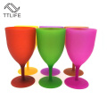 Hot 6PCS/Set Plastic Wine Glasses Frosted Goblet Cocktail Champagne Party Picnic Bar Drink Cup Colorful Tea Cups Gift Coffee Mug