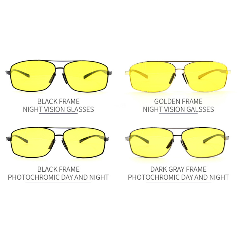 YSO Yellow Night Vision Glasses Men Photochromic Polarized Night Vision Goggles For Car Driving Anti Glare Glasses 2458