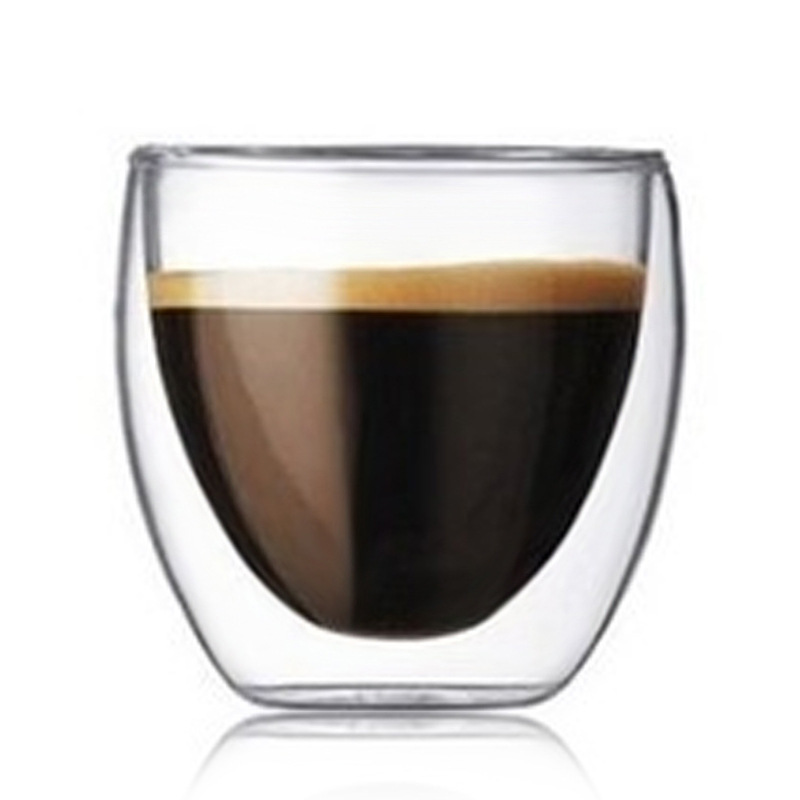 Double borosilicate glass cup insulated coffee cup milk tea juice red wine glass WF1014