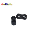 200pcs Black Colorful Plastic Ball Cord Lock Toggles Clip Plastic Stopper Two Holes for 4mm Cord Connector Piece #FLS048(Mix-s)