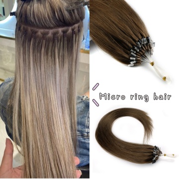 Neitsi Straight Loop Micro Ring Hair 100% Human Micro Bead Links Machine Made Remy Hair Extension 16
