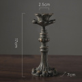 1Pc Antique Candlestick Resin Candle Accessory Retro Candle Holder French Candle Sconce Nostalgic Candlestick Home Decor Gifts