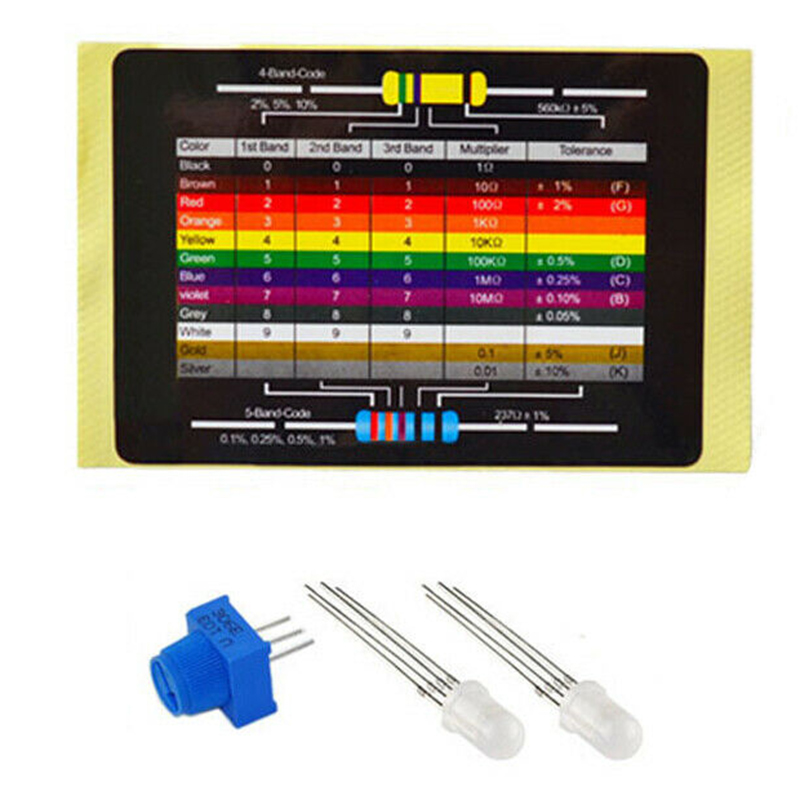 1 set Durable Beginners Electronic Learning Starter Kit Breadboard Components Projects Measurement Analysis Instruments Parts