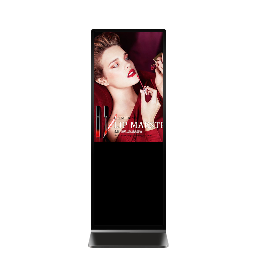 55 inch indoor movable floor standing digital signage displays and Advertising Players hd tft LCD smart touch screen