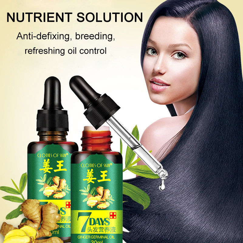 7 Day Ginger Germinal Serum Essence Oil Natural Hair Loss Treatement Effective Fast Growth Hair Care 30ML drop shipping