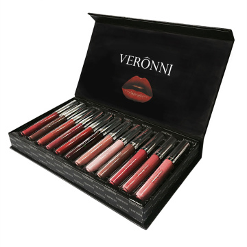 VERONNI Brand 12Colors Matte Liquid Lipstick Makeup Set Matte Lip Gloss Kit Batom Waterproof Lips Cosmetics Velvet Lipkit