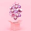 PATIMATE Multi Confetti Foil Balloon Heart Star Birthday Party Decorations Kids Wedding Decoration Wedding Party Supplies