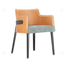 Dining chair in fabric with backrest