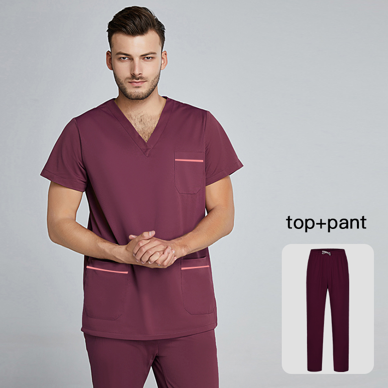 Dental Hospital nursing uniform scrubs suits pet doctor working clothes Breathable Solid color Pet clinic nurse uniform workwear