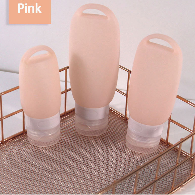 90ML Silicone Refillable Bottles Shampoo Keychain Bottle Lotion Cream Travel Liquid Containers Empty Bottle Portable TSLM1