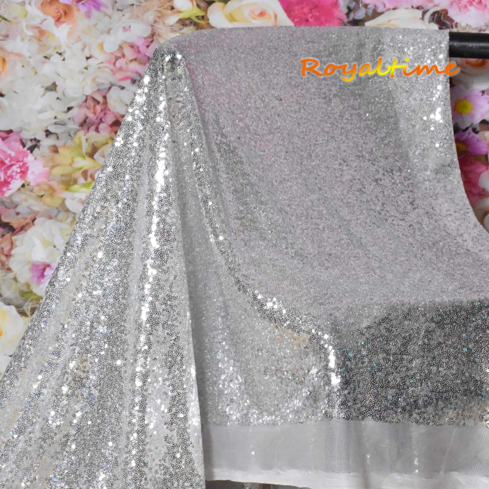 Silver Sequin Fabric 003