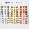 0.2/0.3/0.4/0.5/0.6/0.8/1.0mm Dia 1.5-20m/roll Silver Color Beading Wrapping Copper Wire For DIY Jewelry Finding Project