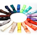 1Pair 2Cm Width Satin Silk Ribbon Shoelaces 80/90/100cm Shinny Shoe Laces Unisex Sneaker Sport Shoelace Adult Kid's Shoe lace