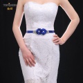TOPQUEEN S458-B Navy Blue Bridal Belts Belt Sash for Party Beads Bridal Belt for Women Flower Sash Belt for Dress Formal Belt