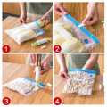 Vacuum Food Bag Sealer Hand Pump Food Sealer Vacuum Reusable Silicone Food Bag Home kitchen Storage zip packs vacuum sealer