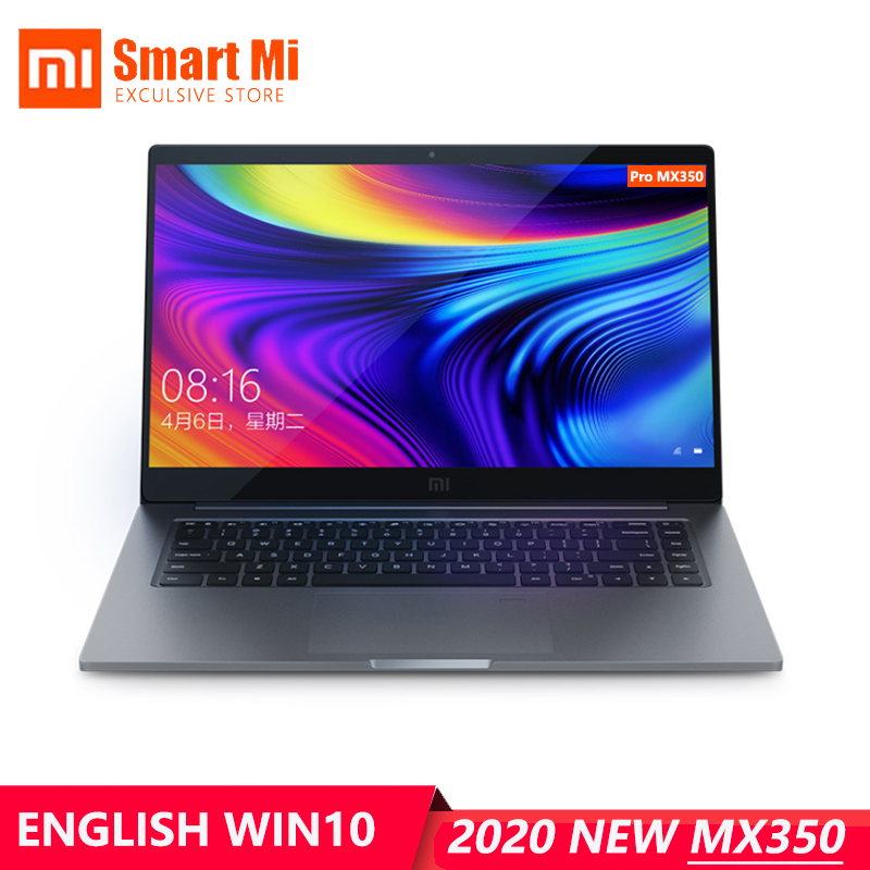 English Version Xiaomi Mi Laptop Pro 2020 15.6Inch MX350 Intel i7-10510U 16GB 1TB SSD / i5-10210U 8GB 512GB SSD Fingerprint