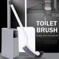 bathroom toilet brush Dead Corner Cleaning Double Side Curved Plastic Brush Toilet Bathroom Long Handle bathroom Cleaning Brush