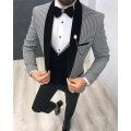Groom Wear Tuxedos Notch Lapel Houndstooth Blazer Business Suit Party SuitWedding Dresses Prom Dresses Peaky Blinders 2/3 Piece