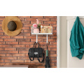 Bathroom Wall Mounted Iron Board Storage with Hooks