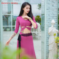 Belly Dance Dress V-Neck Long Skirt Half Sleeve Practice Clothes Oriental Dancing Female Adult Temperament Performance Clothing