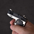 Mini Folding Outdoor tools Can Hold The Key Chain Of The Rubber Band Gun Six Bursts Made All Metal Guns Shooting Toy Gifts Boys