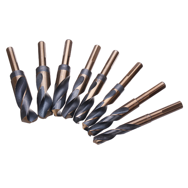 High Quatity 8pcs 1/2 Inch Shank HSS 4241 Cobalt Twist Drill Bit Set 9/16 to 1 Inch Twist Drill for Wood Metal