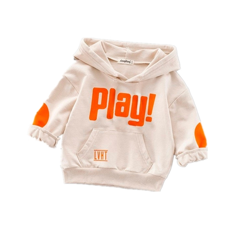 New Spring Autumn Fashion Baby Clothes Infant Letter Blouse Kid Hoodies Tops Boys Girls Cotton Leisure Sport Hooded Sweatshirts