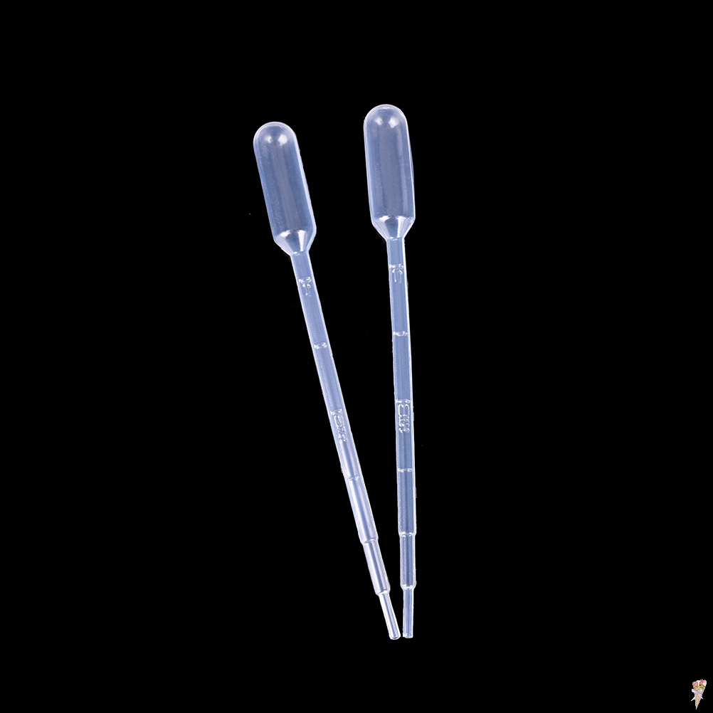 100PCS 1ML Transparent Pipettes Disposable Safe Plastic Eye Dropper Transfer Graduated Pipette School Lab Supplies Brand