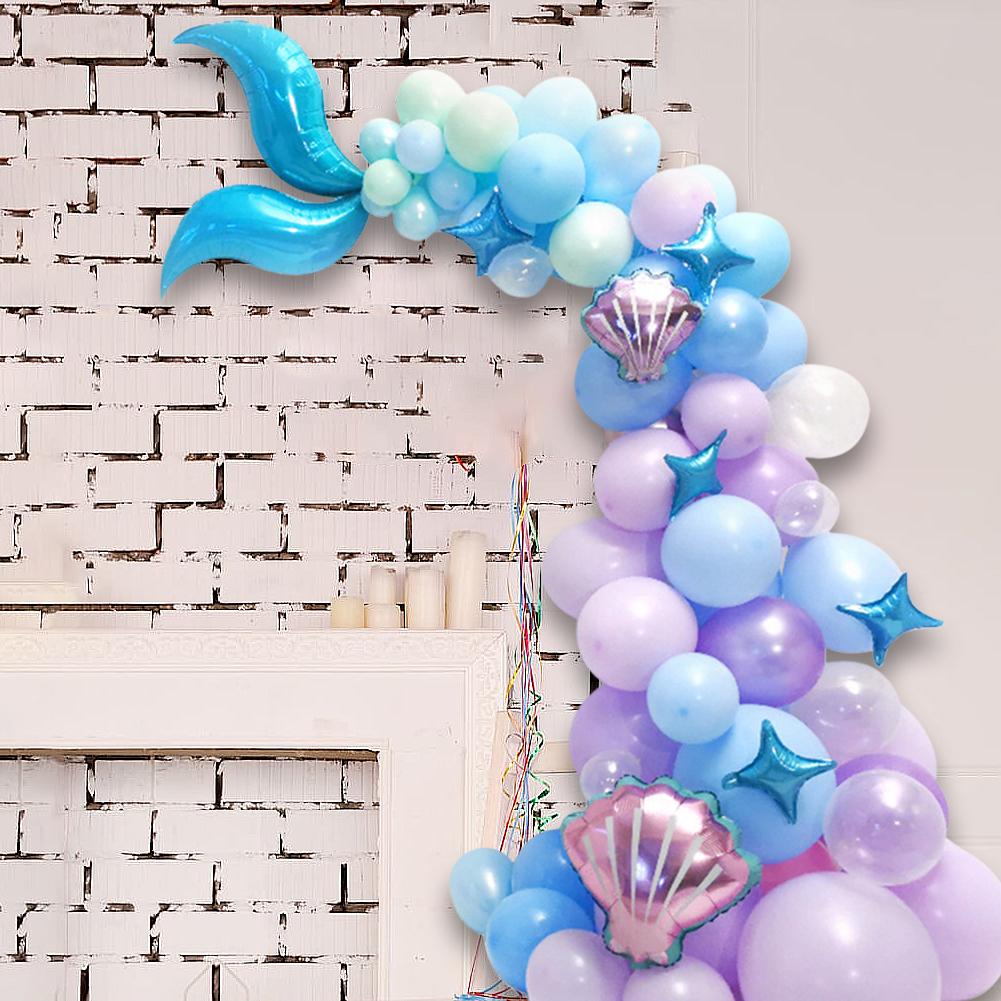 Mermaid Tail Balloon Garland Set Latex Balloon Arch For Mermaid Party Baby Shower Wedding Girl Birthday Party Decoration