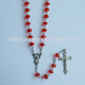 Red Glass Crystal Rosary