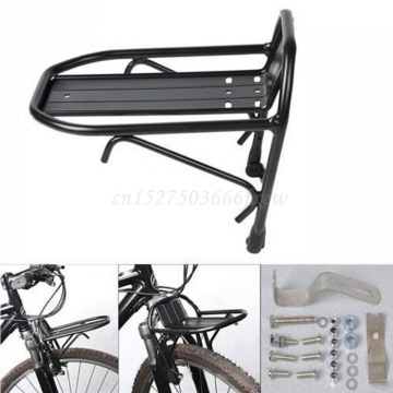 Bicycle Front Rack Aluminum Alloy Bike Luggage Shelf Carrier Panniers Bracket R9CE