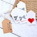 100pcs Hand Made With Love Gift Tag Thank You Kraft Paper Tags Wedding Decoration Hang Tags Paper Cards DIY Label Garment Tags