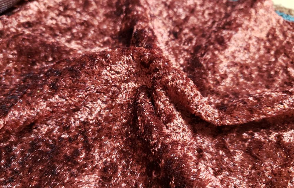 Warp Knitted Velvet Fabric Brown