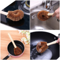 Natural Coconut Brown Non-stick Oil Long Handle Pot Brush Dishwashing Oil Cleaning Brush Can Hang Type Brush Home Clean Tool